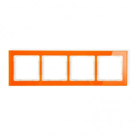 Ramki-poczworne - poczwórna ramka z efektem szkła pomarańczowa/beżowa 13-1-drs-4 deco karlik 