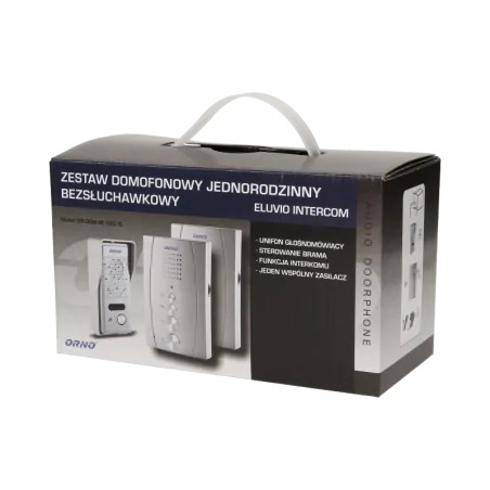 Domofony - zestaw domofonowy jednorodzinny, bezsłuchawkowy eluvio intercom czarny 