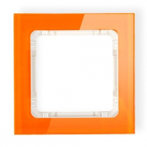 Ramki-pojedyncze - pojedyncza ramka pomarańczowa/beżowa z efektem szkła 13-1-drs-1 deco karlik 