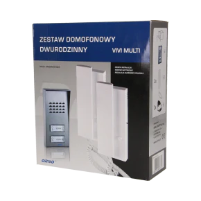 Domofony - zestaw domofonowy dwurodzinny natynkowy vivi multi or-dom-sv-922 orno 