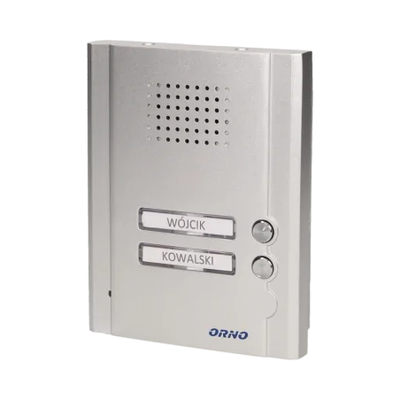 Dzwonki-i-domofony - dwurodzinny zestaw domofonowy z czytnikiem breloków podtynkowy legio multi or-dom-qh-912 orno 