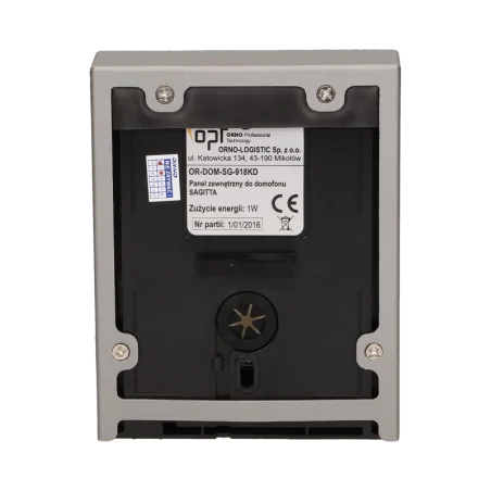 Domofony - jednorodzinny zestaw domofonowy 2-żyłowy natynkowy sagitta  or-dom-sg-918 orno 