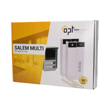Domofony - zestaw domofonowy dwurodzinny natynkowy salem multi or-dom-sl-924 orno 