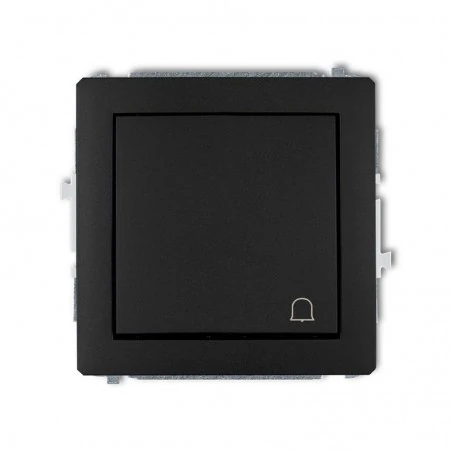 Wlaczniki-i-przyciski-dzwonkowe - czarny matowy przycisk dzwonkowy 12dwp-4 deco karlik 