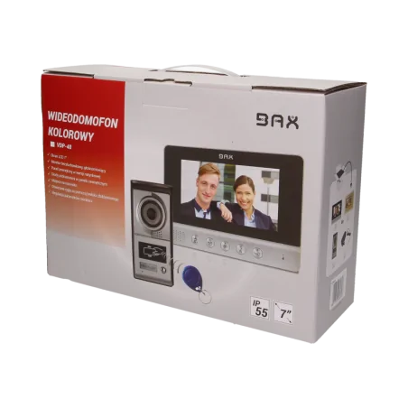 Wideodomofony - zestaw wideodomofonowy z czytnikiem breloków charon bax 7 vdp-40 orno 