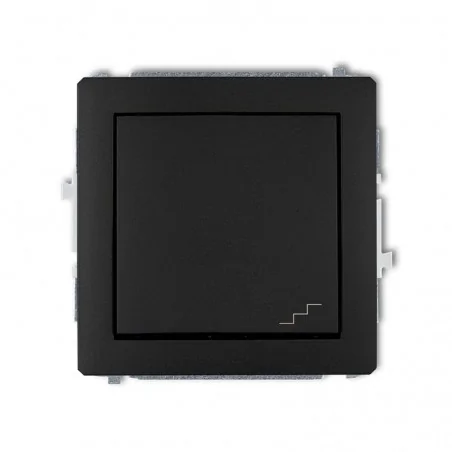 Wylaczniki-schodowe - czarny matowy mechanizm włącznika schodowego 12dwp-3 deco karlik 