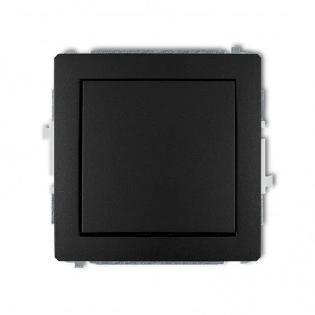 Wylaczniki-jednobiegunowe - włącznik czarny mat jednobiegunowy 12dwp-1 deco karlik 