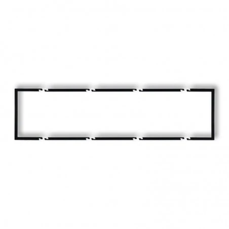 Ramki-poczworne - poczwórna wypełniająca ramka czarna matowa 12drw-4 deco karlik 