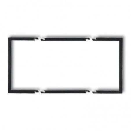 Osprzet-produkty-uzupelniajace - podwójna wypełniająca czarna matowa ramka 12drw-2 deco karlik 