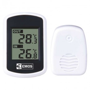 Termometry-i-stacje-pogodowe - termometr bezprzewodowy z wyświetlaniem temperatury zewnętrznej i wewnętrznej e0042 emos