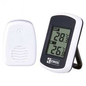 Termometry-i-stacje-pogodowe - termometr bezprzewodowy z wyświetlaniem temperatury zewnętrznej i wewnętrznej e0042 emos 
