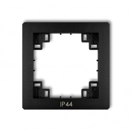 Ramki-pojedyncze - czarna matowa ramka pośrednia do włączników ip44 12drph deco karlik 