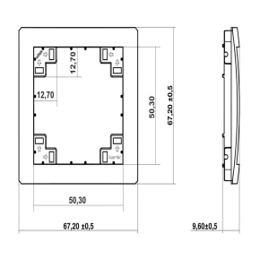 Ramki-pojedyncze - czarna matowa ramka pośrednia do włączników ip44 12drph deco karlik 