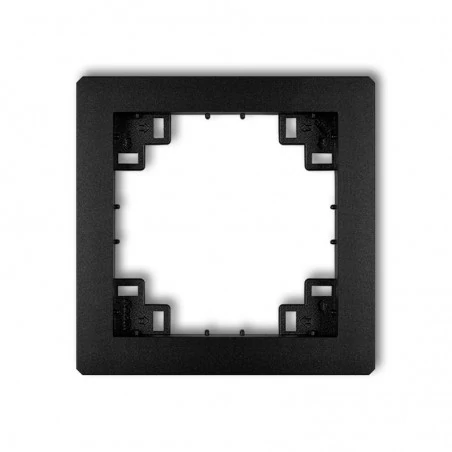 Osprzet-produkty-uzupelniajace - pośrednia ramka czarna matowa (bez sitodruku) 12drp deco karlik 