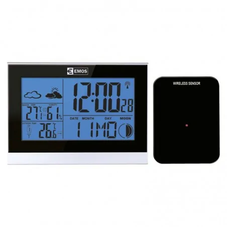 Termometry-i-stacje-pogodowe - stacja pogodowa bezprzewodowa czarna czytelny wyświetlacz e3070 emos 