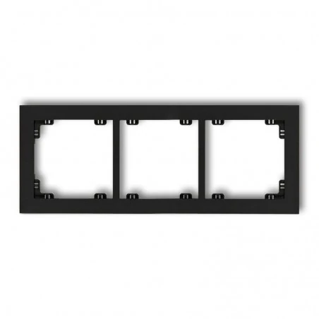Ramki-potrojne - potrójna ramka czarny mat 12dr-3 deco karlik 