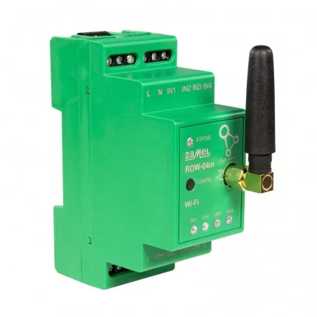 Sterowniki-i-odbiorniki - odbiornik wi-fi 4-kanałowy na szynę row-04m supla zamel 
