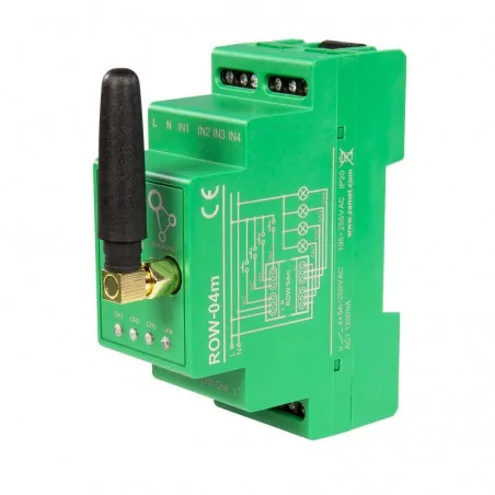 Sterowniki-i-odbiorniki - odbiornik wi-fi 4-kanałowy na szynę row-04m supla zamel 
