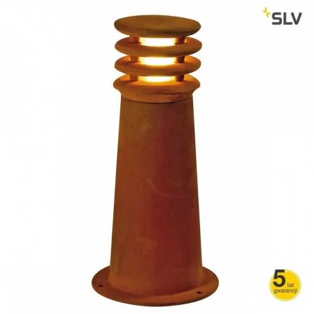 Slupki-ogrodowe - lampka stojąca zewnętrzna led w rdzawym kolorze rusty 40 led round 233407 slv 