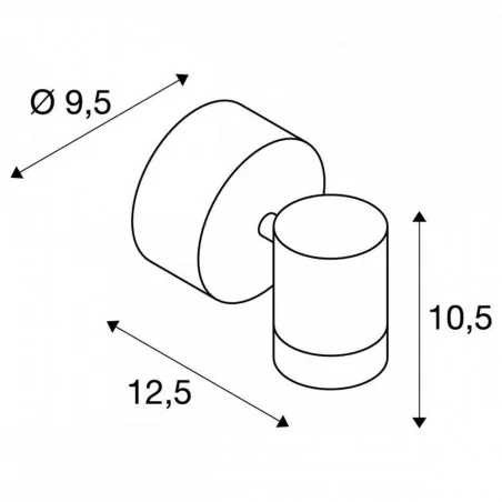 Kinkiety-ogrodowe - czarny kinkiet led o mocy 8w 3000k 450lm helia 233245 slv 