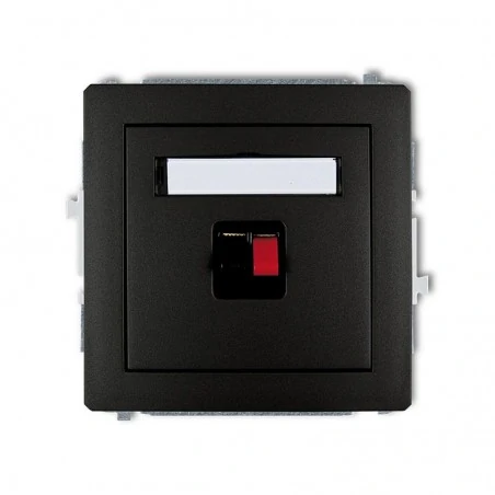 Gniazda-glosnikowe - czarne matowe gniazdo głośnikowe 12dgg-1 deco karlik 