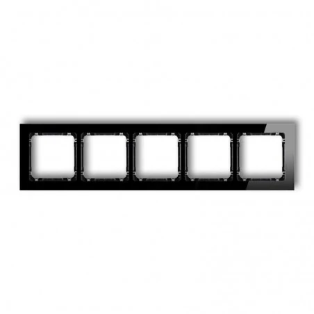 Ramki-pieciokrotne - pięciokrotna ramka czarna efekt szkła 12-12-drs-5 deco karlik 