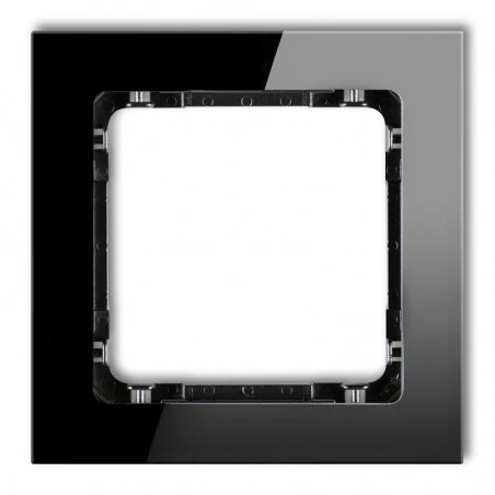 Ramki-pojedyncze - ramka pojedyncza czarna efekt szkła 12-12-drs-1 deco karlik 