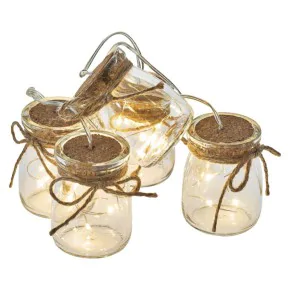 Oswietlenie-choinkowe - dekoracje - 15 led 0,8 m szklane słoiczki 3× aa ww, timer emos - 1534209800