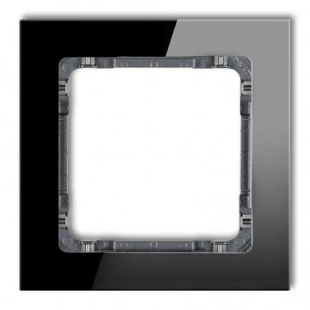 Ramki-pojedyncze - ramka pojedyncza czarna/grafit efekt szkła 12-11-drs-1 deco karlik 