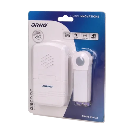 Dzwonki-do-drzwi-bezprzewodowe - dzwonek bezprzewodowy bateryjny z learning system disco dc or-db-kh-122 orno 