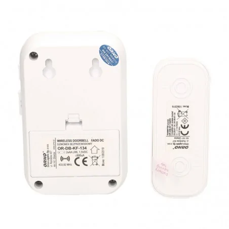 Dzwonki-do-drzwi - bateryjny dzwonek bezprzewodowy z learning system fado dc or-db-kf-134 orno 