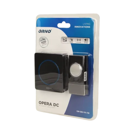 Dzwonki-do-drzwi-bezprzewodowe - dzwonek bezprzewodowy bateryjny z learning system opera dc or-db-yk-118 orno 