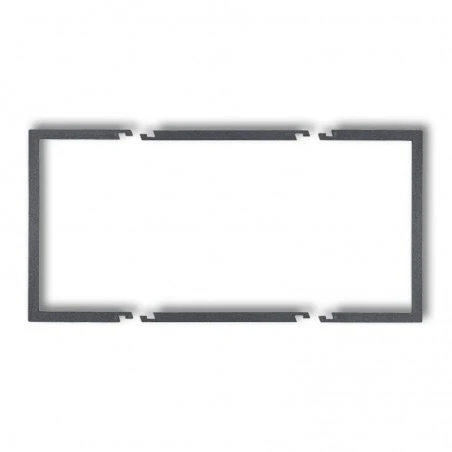 Osprzet-produkty-uzupelniajace - podwójna ramka wypełniająca grafitowa 11drw-2 deco karlik 