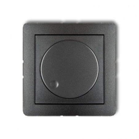 Regulatory-oswietlenia - grafitowy ściemniacz przyciskowo-obrotowy 11dro-1 deco karlik 