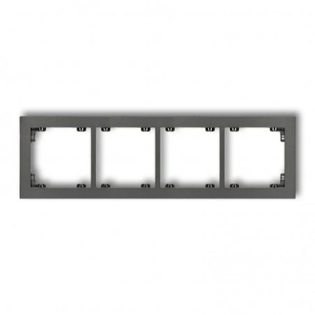 Ramki-poczworne - poczwórna ramka grafitowa 11dr-4 deco karlik 