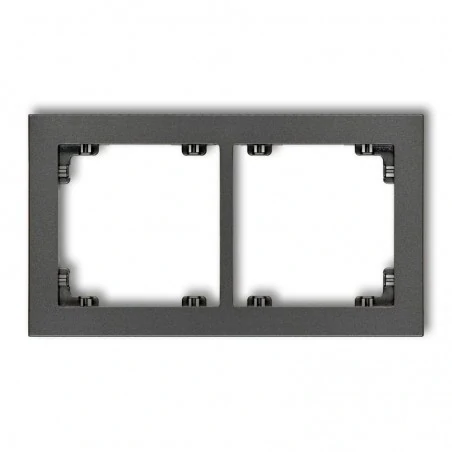 Ramki-podwojne - podwójna ramka grafitowa 11dr-2 deco karlik 