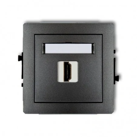 Gniazda-hdmi - grafitowe gniazdo hdmi 11dhdmi-1 deco karlik 