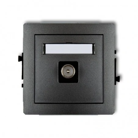 Gniazda-antenowe - mechanizm gniazda antenowego grafitowego tv 11dgtv-1 deco karlik 