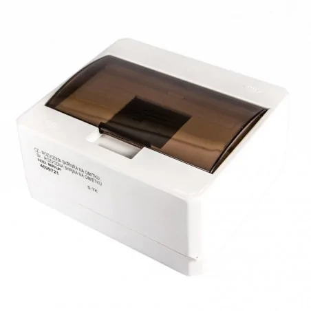 Skrzynki-elektryczne - skrzynka rozdzielcza natynkowa biała z klapką s-7k plastrol 