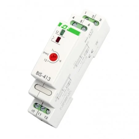 Przekazniki-bistabilne - bis-413 przekaźnik bistabilny z wyłącznikiem czasowym 230v 10a moduł f&f 