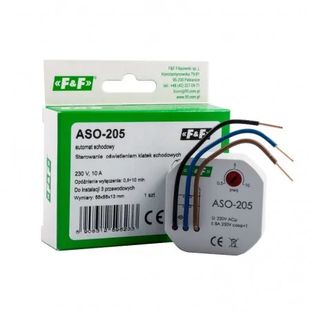 Automaty-schodowe - automat schodowy aso 205 do puszk. 230v ac f&f 