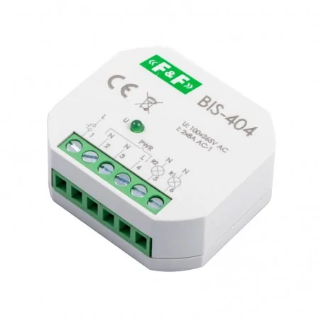 Przekazniki-bistabilne - bis-404 przekaźnik bistabilny sekwencyjny do puszki p/t f&f 