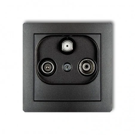 Gniazda-antenowe - mechanizm gniazda rtv-sat końcowego grafitowy 11dgst deco karlik 