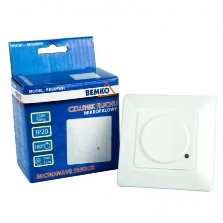 Czujniki-ruchu - czujnik ruchu mikrofalowy ses65wh bemko 