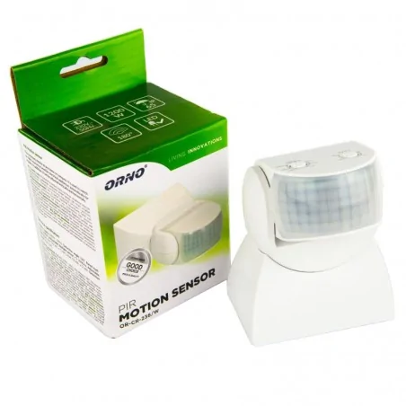 Czujniki-ruchu - biały czujnik ruchu pir 1200w or-cr-236/w orno 