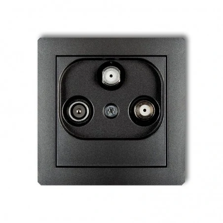 Gniazda-antenowe - gniazdo abonenckie grafit 2xsat+tv 11dgsn deco karlik 