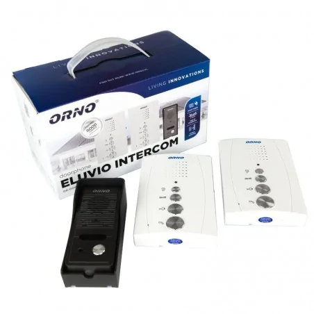 Domofony - zestaw domofonowy z interkomem bezsłuchawkowy eluvio intercom or-dom-re-920/w orno 