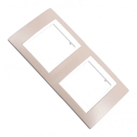 Ramki-instalacyjne - viva unica ramka podwójna do instalacji elektrycznej róż cynamonowy mgu6.004.874 (ru-21v74m) schneider electric 