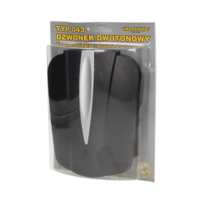 Dzwonki-do-drzwi-przewodowe - czarny dzwonek gong dwutonowy 230v or-dp-vd-141/b orno 