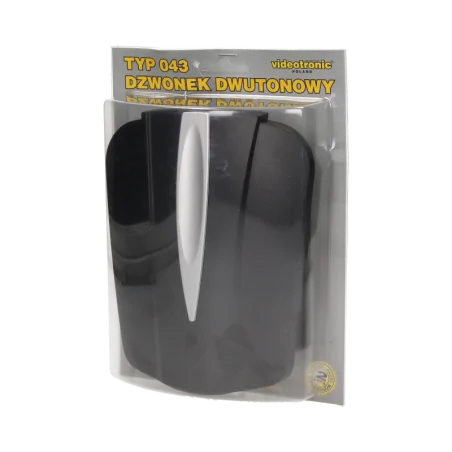 Dzwonki-do-drzwi-przewodowe - czarny dzwonek gong dwutonowy 230v or-dp-vd-141/b orno 